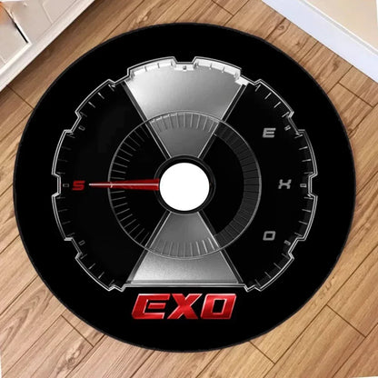Dashboard Print Round Carpet – Non-Slip Circular Rug for Living Room, Bedroom & Balcony, Washable Floor Mat for Home Decor