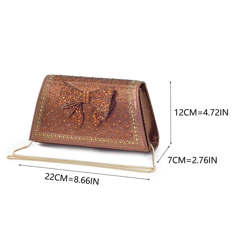 New Arrival Italian Matching Shoes and Bag Sets Decorated with Rhinestone Luxury Designer Shoes Women Shoes for Women High Heels