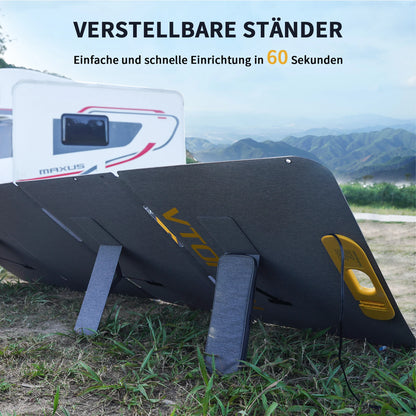VTOMAN VS400W Foldable Solar Panel 40.32V High Efficiency Portable Solar Charger for Outdoor Power Station