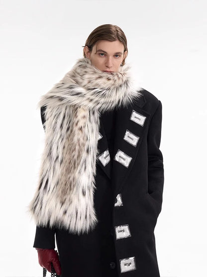 Mauroicardi Autumn Winter Luxury Brands High Quality Designer Colorful Thick Warm Long Hairy Faux Fur Scarf Unisex Fur Shawl