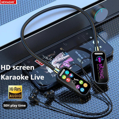 HD Screen 50H Play Time HiFi Sound Bluetooth Earphones with HD Mic Earbuds Wireless Headphones Sports Gamer Neck-hanging Headset