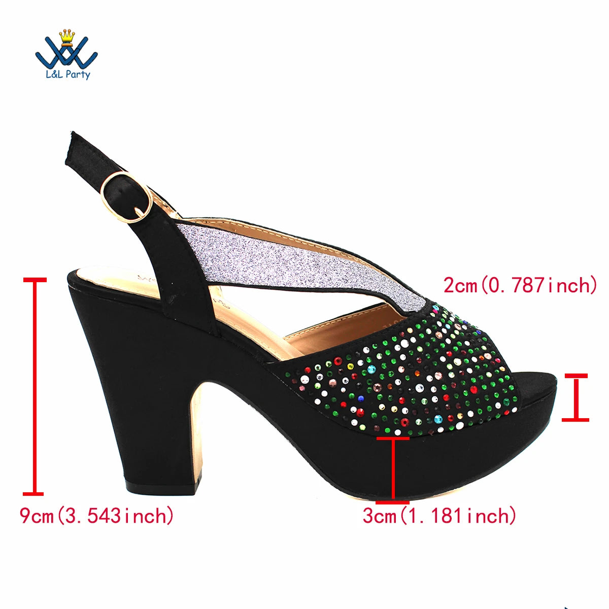 Buckle Strap Sandals Nigerian Women Shoes and Bag Set in Green Color with Wedges Heels For Ladies Party