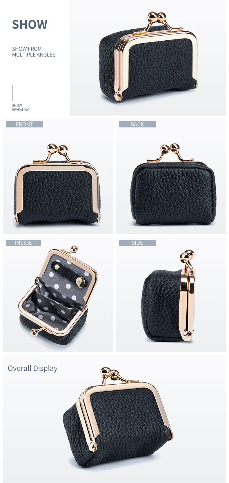 Women Wallets Small Genuine Leather Jewelry Bag Mini Headphone Bag Ring Necklace Earring Accessory Box Storage Bag Coin Purse