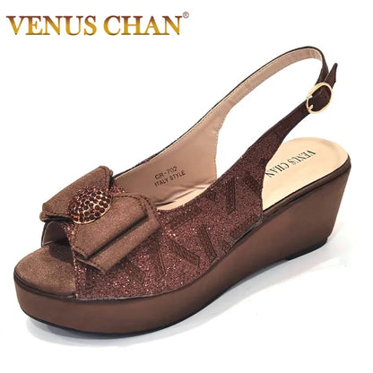 Sandals Woman Summer 2024 New Arrival Specially Designed Black African Women's Round Toe High Heels Suitable for Wedding Party