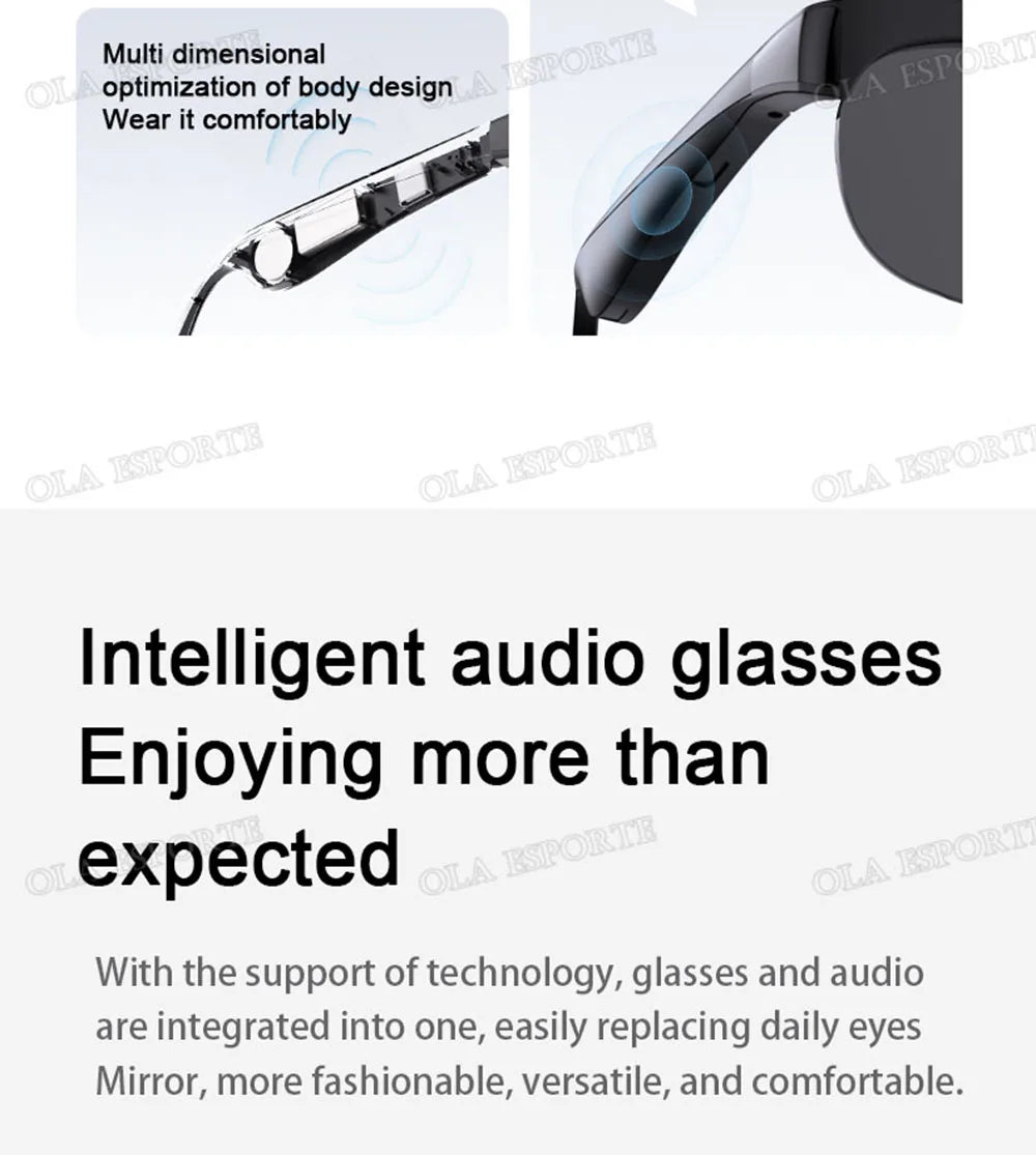 New Camera Control Smart Glasses 2026 Music Sunglasses Headphones Wireless Bluetooth Call Headset HIFI Audio glasses For Android