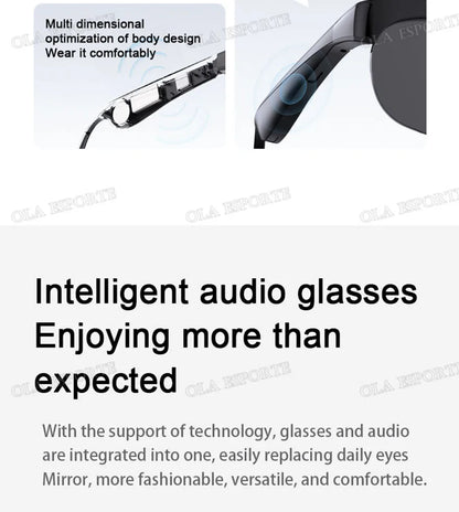 New Camera Control Smart Glasses 2026 Music Sunglasses Headphones Wireless Bluetooth Call Headset HIFI Audio glasses For Android