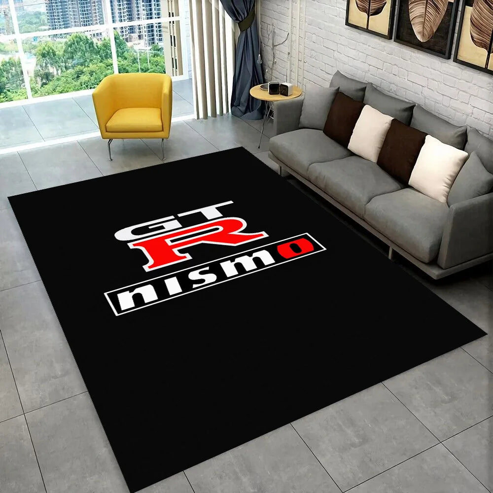GTR Racing Car N-Nissan Logo 3D Carpet Rug for Home Living Room Bedroom Sofa Motorcycle Doormat Decor,kid  Area Rug Floor Mat