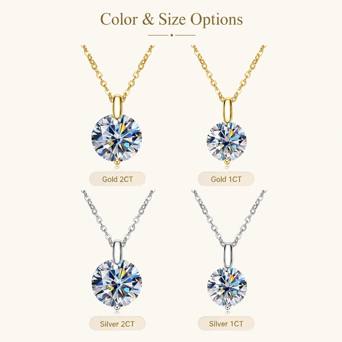 LongZhe S925 Silver Moissanite Mermaid Tear Necklace 1CT 2CT D Color GRA Certificate Diamond Tester Passed Fine Jewelry Gift