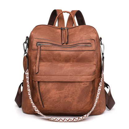 Trendy Women's Backpack Soft Leather Versatile Shoulder Crossbody Bag Large Capacity Travel Backpack Designer Luxury Storage Bag