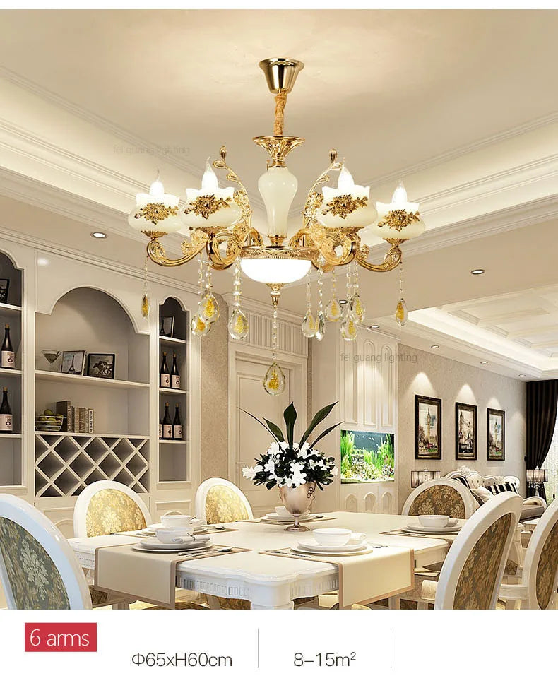 Nordic Luxury Gold Crystal LED Ceiling Chandelier LOFT Villa Lustre LED Pendant Lamp Living Room Hotel Hall Decor Hanging Lamps