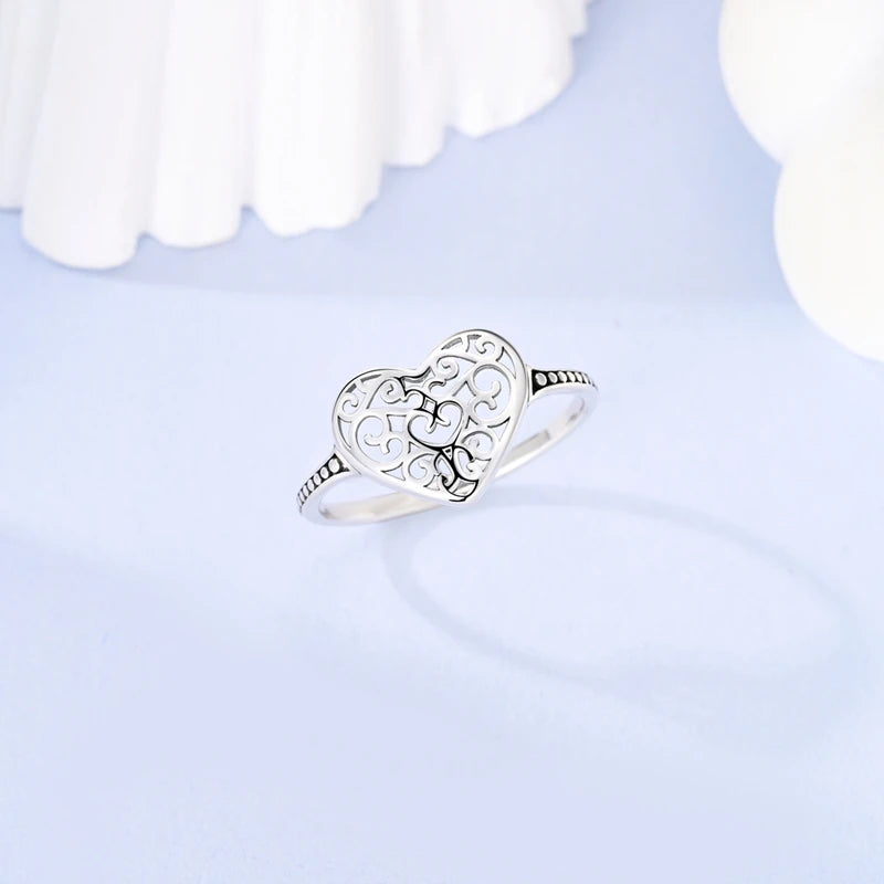 Original 925 Sterling Silver Ring Sun Star Moon Love Bowknot Sunflower Ring For Women Wedding Anniversary Ring Jewelry Gift