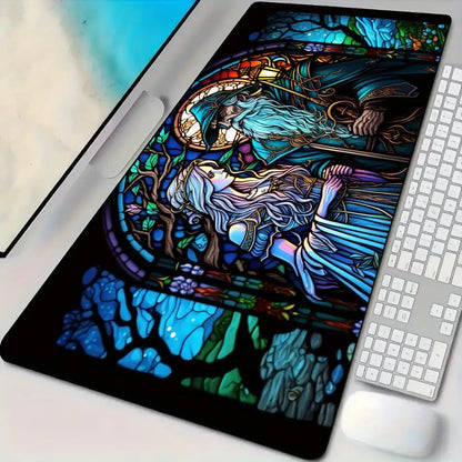 Medieval anime illustration design Mouse Pad Desk Mat with Stitched Edge non-Slip rubber base gamer pc accessories magic playmat