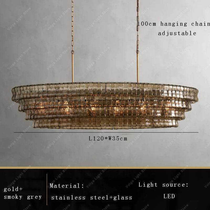 Glass Chandeliers Lights 2026 Classic Round Hanging Lamps for Ceiling Home Decoration Lighting Gold Lustres Lamparas De Teto