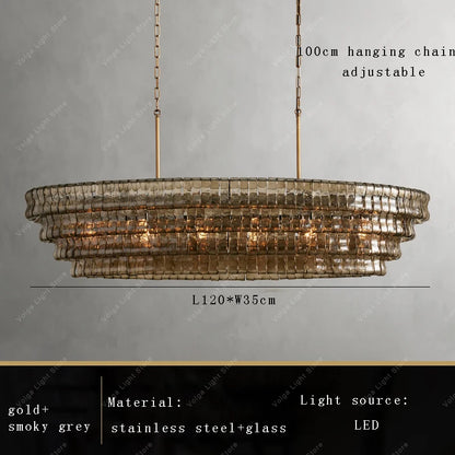 Glass Chandeliers Lights 2026 Classic Round Hanging Lamps for Ceiling Home Decoration Lighting Gold Lustres Lamparas De Teto
