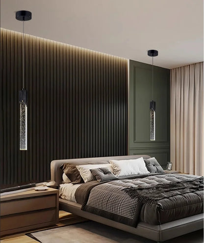 LED Pendant Lights Indoor Lighting Hanging Lamp Water Drop Bubble Crystall Bedroom Dining Room Decoration Pendente iluminação