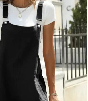 Plus Size 1XL-5XL Women's Fashionable Solid Color Overalls Women Casual Short Overalls