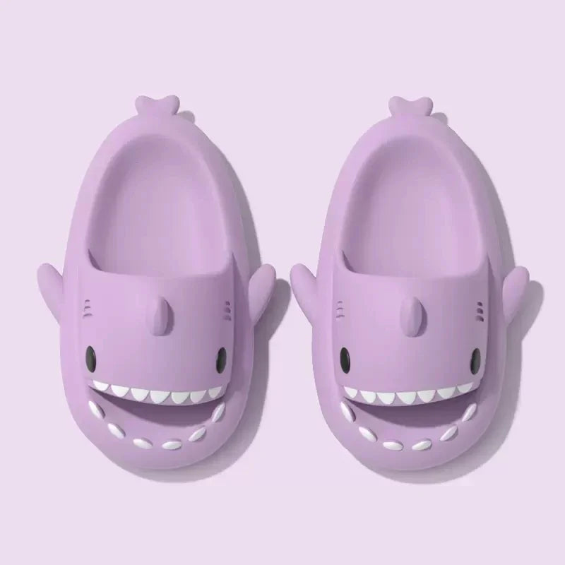 Men Shark Slippers Summer Women Slides Home Bathroom Flip Flops Couples Soft Anti-Skid Shoes Adults Outdoor Cute Beach Sandals