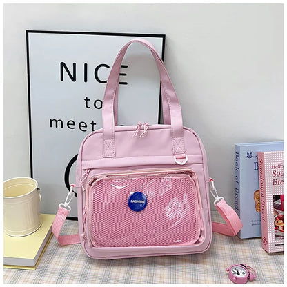 Japanese Style Kawaii Itabag For Dolls Large Handbags New Nylon School Bags For Teenage Girls Tote Shoulder Bag JK Crossbody Bag
