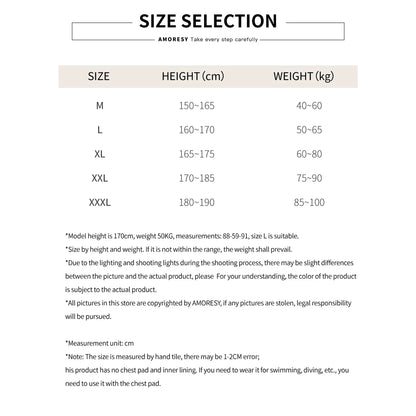 AMORESY Lyrenza Series Satin Silky Smooth Swimwear One-piece Long-sleeve Elastic Patchwork Sports Leotards Bodysuit Bathing Suit