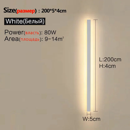 Waterproof LED Wall Light Minimalist LED Outdoor Wall Lamp Black Balcony Terrace Indoors Wall Decor IP65 Outside Garden Lights