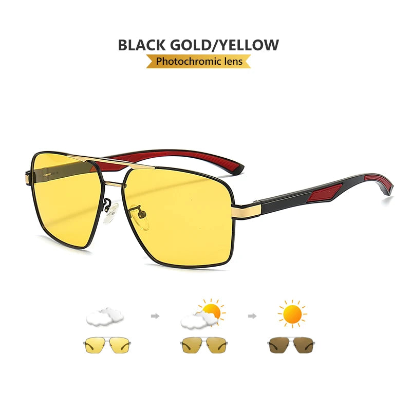 LIOUMO Intelligent Photochromic Sunglasses Men Polarized Night Vision Goggle Women Anti-Glare Driving Glasses UV400 gafas de sol