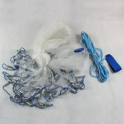 10ft Fishing Cast Net for Bait Trap Round Throw Cast Net Ready‑to‑Use Hand Throw Fishing Net for River Lake Pond Shallow Sea Fishing