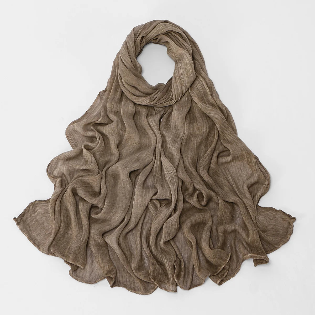 Fashion Crinkle Cotton Royan Hijab Scarf for Muslim Women Islamic Long Soft Shawls Wraps Short Tassel Bufanda Accessories