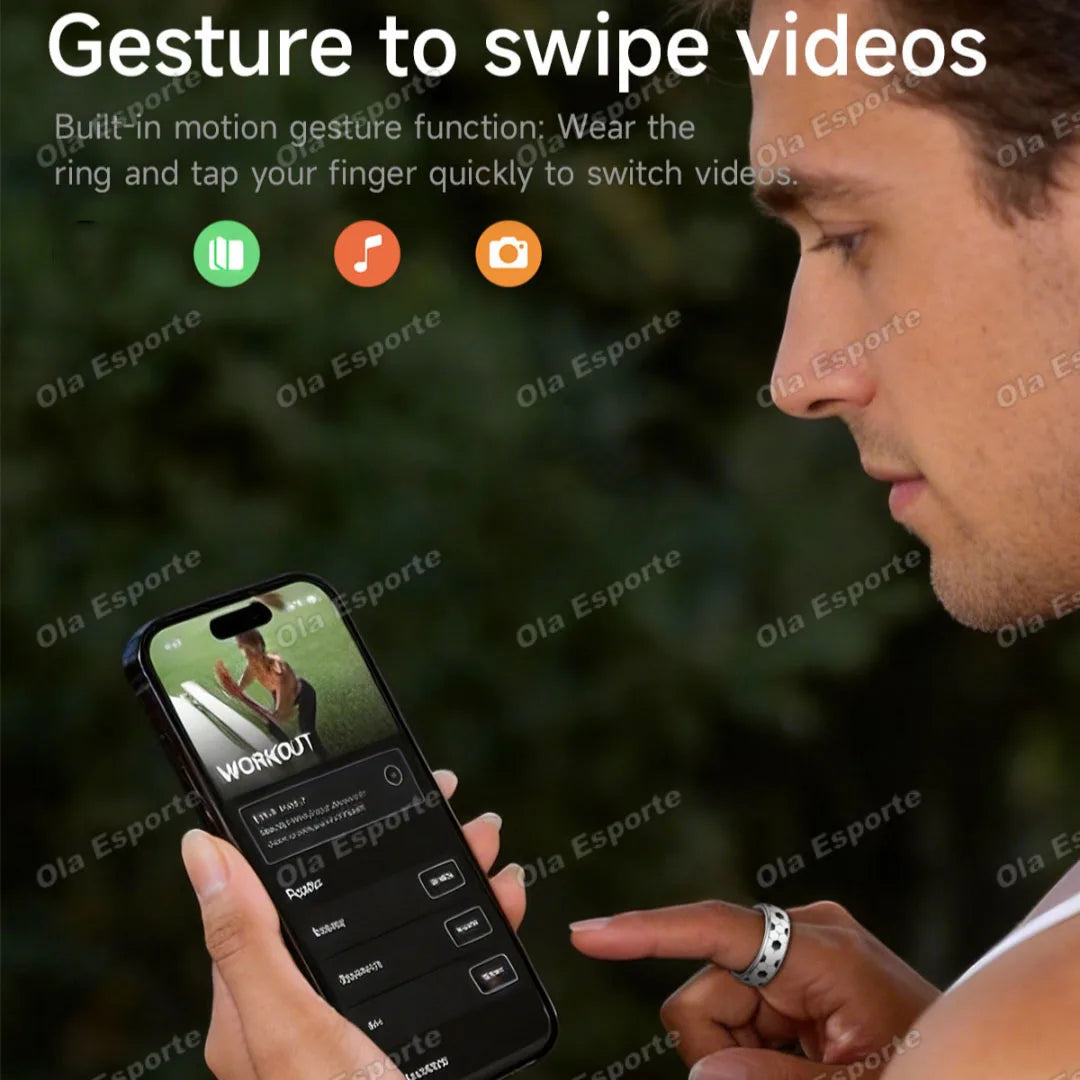 New Incoming Call Vibration Reminder Smart Ring 2026 Gesture Control Messages Alarms Health Monitor Sports Smartring Men Women