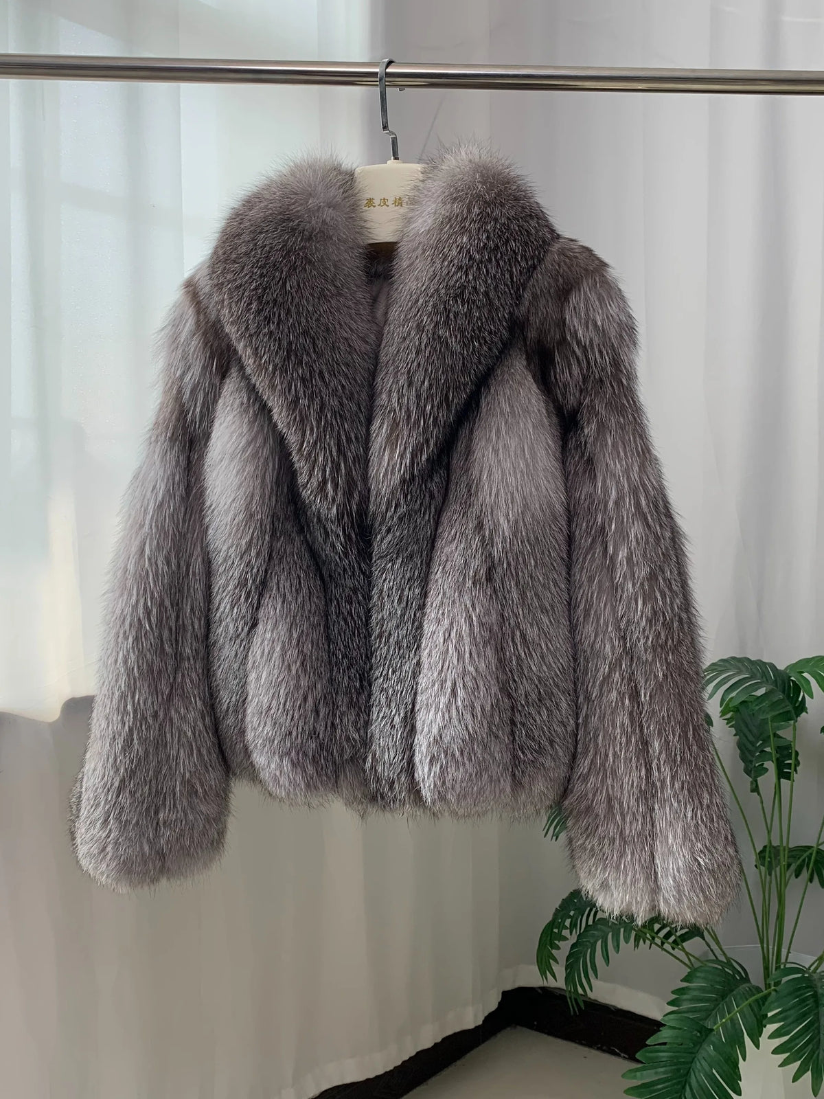 Winter Jacket Women Luxury Natural Fur Coat Real Fox Fur Coat Warm Luxury Crop Jacket Big Collar