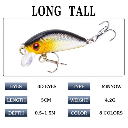 Cross-border Luya bait simulation bait 5cm/4.2g Mino rock simulation hard bait fake bait sea fishing freshwater, fishing gear