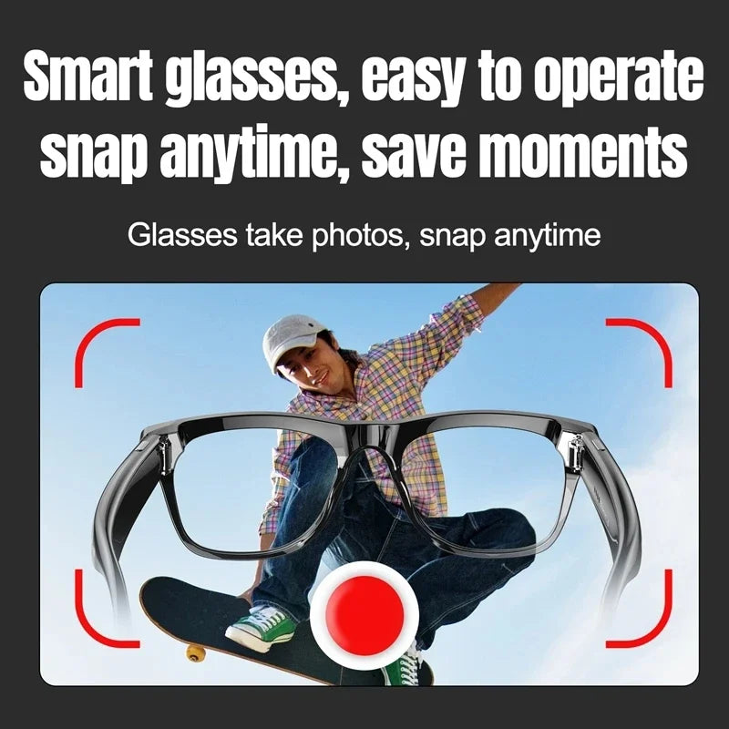 8K AI Smart Glasses With 100MP Camera Chat GPT Touch Sport Sunglasses Bluetooth Call Video Music Player ForMen Women
