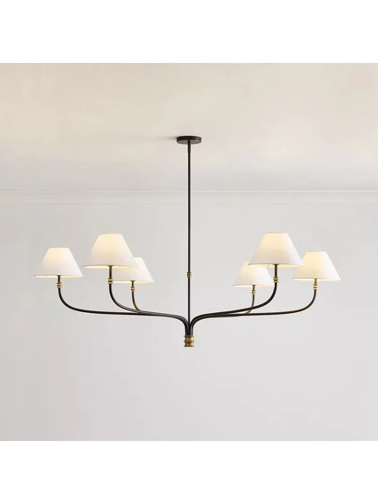 2025 Mid Century Chandelier Minimalist Wrought Iron Light Designer Black Amd Gold Lights Country Hall Bedroom Dining Room Lighti