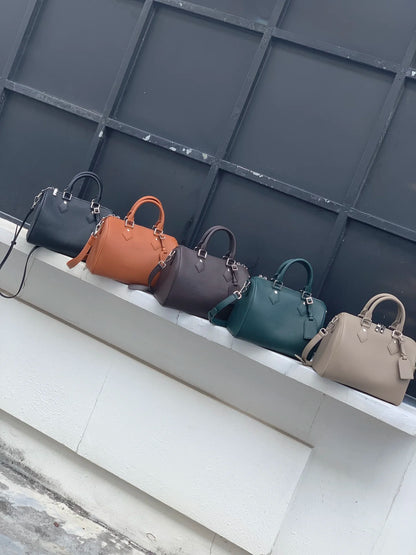 Genuine Grade Leather Women's Shoulder Crossbody Bag Luxury Designer Brand Female Handbag Fashion Soft Cowhide Ladies Boston Bag
