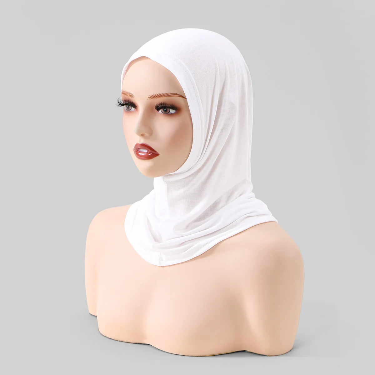 Soft Elasticity Modal Pull on Hijab Muslim Full Cover Neck Instant Hijab Islam Ready to Wear Hijab Scarf HeadWrap Ramadan Prayer