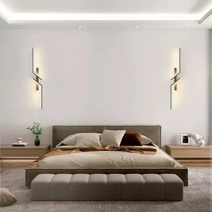 LED Wall Lamp Modern Minimalist Strip Wall Decor Lights Lighting For Bedroom Bedside Living Room TV Sofa Lobby Background Decor