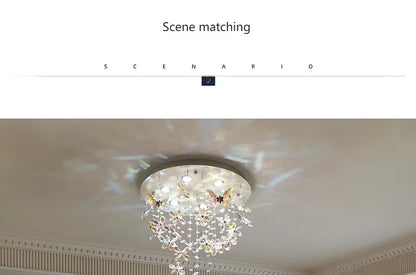 Vintage Crystal Ceiling Pendant Shining Creative LED Hanging Lamp Living Room Restaurant Chandelier Mood Light Indoor Lights