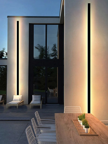 Waterproof LED Wall Light Minimalist LED Outdoor Wall Lamp Black Balcony Terrace Indoors Wall Decor IP65 Outside Garden Lights