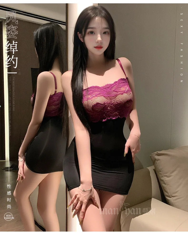 Sexy Lingerie Female Secretary Cosplay Uniform Seductive Tight Fitting Wrap Hip Skirt Nightclub Roleplay Passion Exotic Costumes