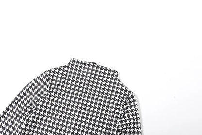 Shestyle Plaid Bodycon Jumpsuits Women with Stocking Sporting Turtleneck Casual Winter Fashion New Zipper Fitness Clothing New