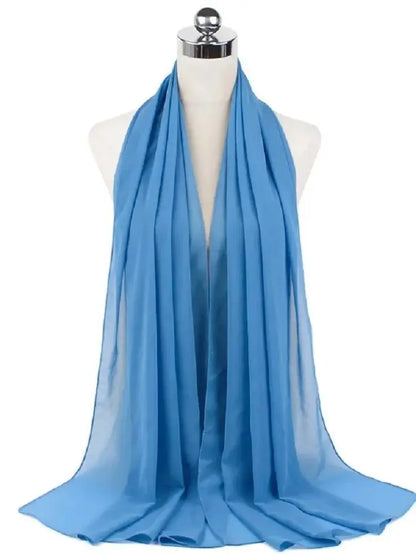 New Fashion Women Solid Chiffon Headscarf Ready To Wear Instant Hijab Scarf Muslim Shawl Islamic Hijabs Arab Wrap Head Scarves