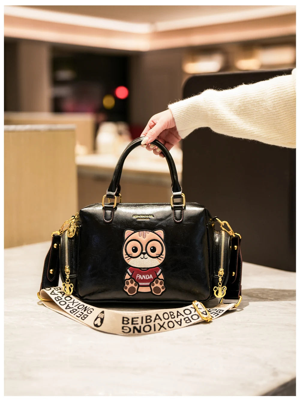 Fashion Luxury Brand Ladies Shoulder Bag Cartoon Bear Women's Crossbody Bag High Quality Tote Bag Waterproof Women's Hanbags