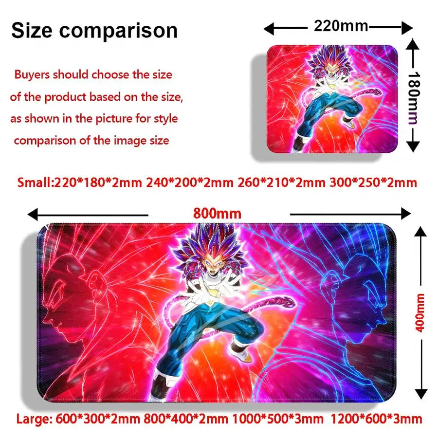 Mouse Pad office Pad Computer Laptop Pad Keyboard Mouse Pad Game Console Pad Desk accessories Waterproof Dragon Ball Goku Anime