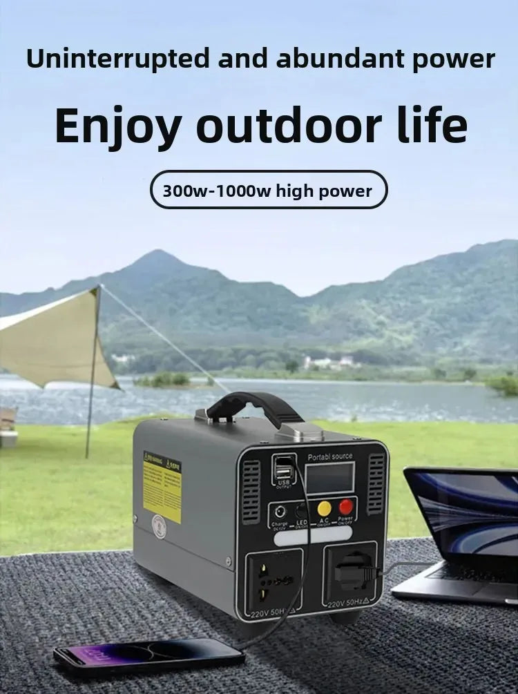 300W Portable Power Station 220V 166.5wh/333wh Outdoor Solar Generator Household Portable Stall Camping Emergency Power Supply