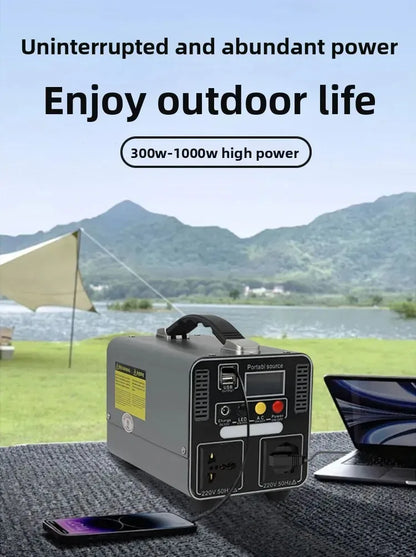 300W Portable Power Station 220V 166.5wh/333wh Outdoor Solar Generator Household Portable Stall Camping Emergency Power Supply