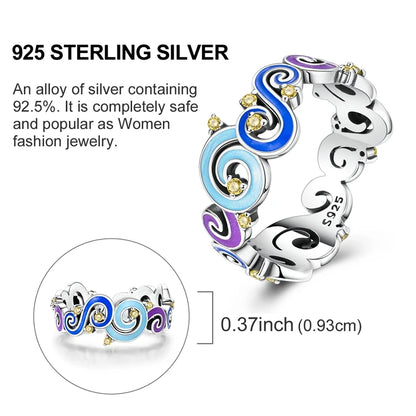 Original 925 Sterling Silver Ring Sun Star Moon Love Bowknot Sunflower Ring For Women Wedding Anniversary Ring Jewelry Gift