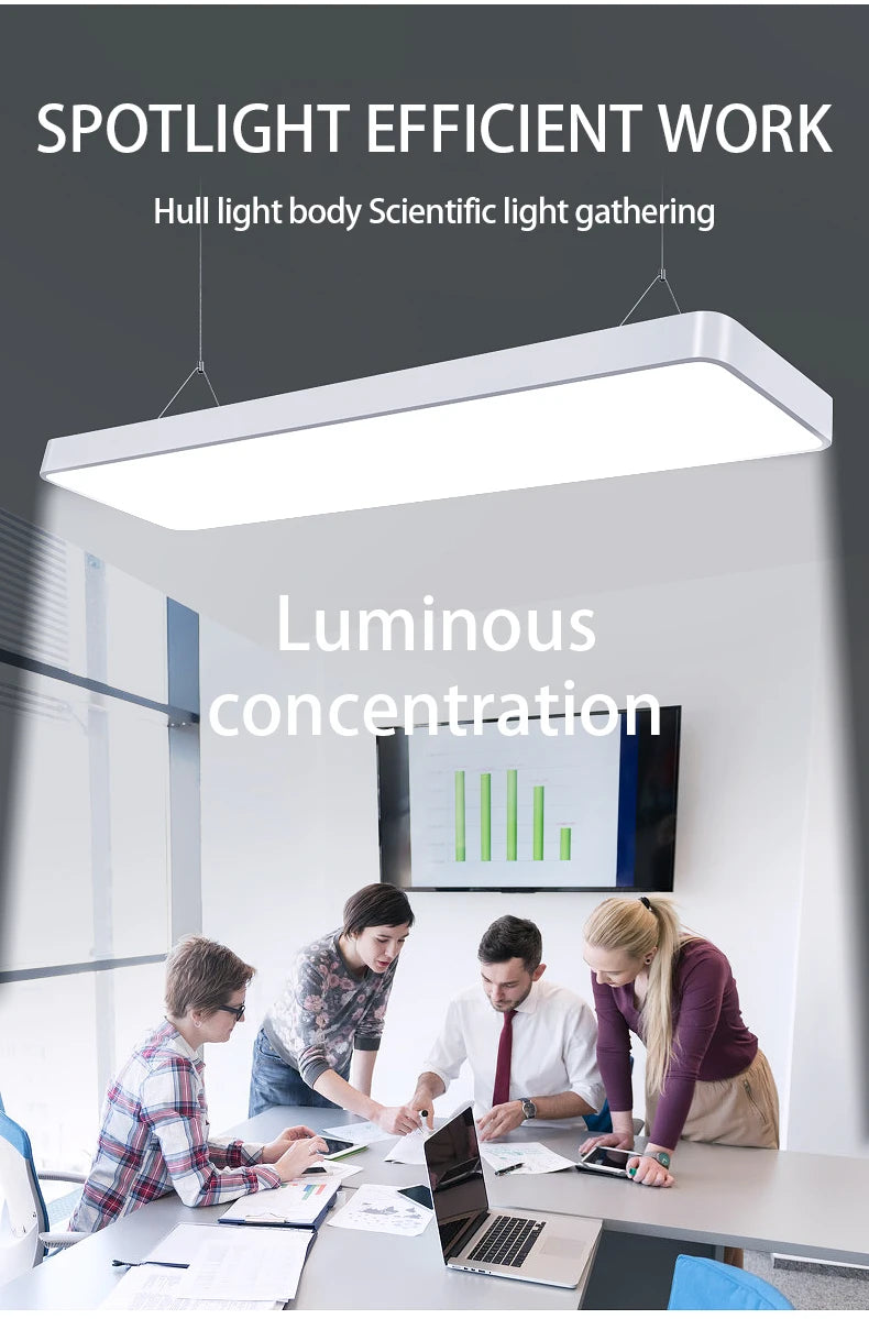Large Energy-saving Pendant Lamp LED Ultra Wide Chandeliers High Bright Lighting Office Restaurant Home Living Room Lights LED