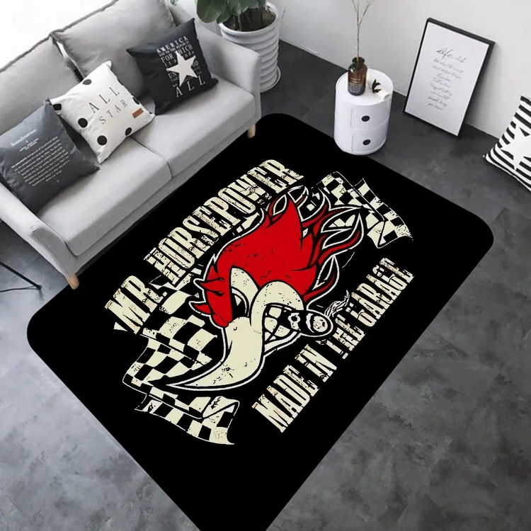 Mr H-Horsepower Clay Smith Door Mat Washable Non-Slip Living Room Sofa Chairs Area Mat Kitchen Bedside Area Rugs