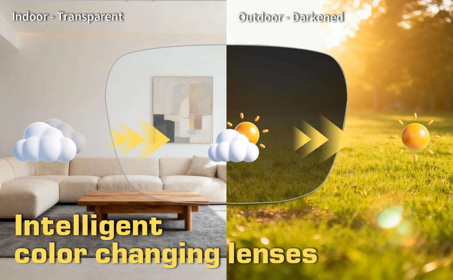 GS13 Smart Bluetooth Glasses with Color-Changing Lenses AI Translation & Open-ear Audio Hands-Free Calls for Travel And Work