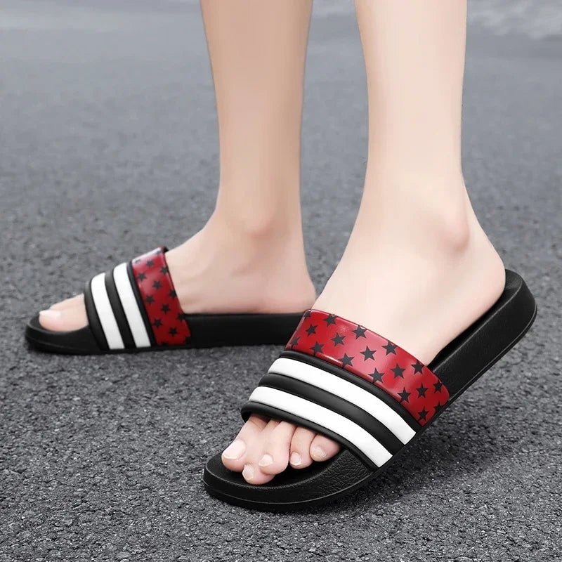 Plus Size Men Indoor Home Slippers Male Soft Comfortable Bath Slipper Men's EVA Flat Thick Platform Outdoor Beach Sandals Summer