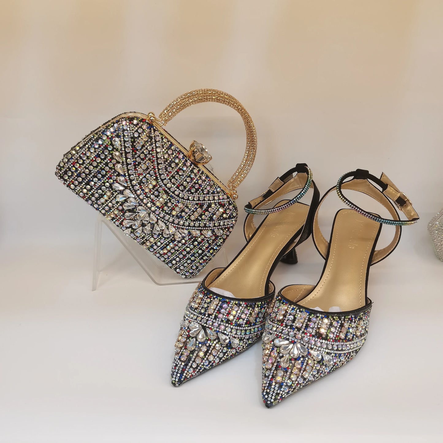 Ladies High Quality Women's Pumps And Bag Italian Fashion Design Green Colors Bag And Heels Shoes For Nigeria Wedding Party